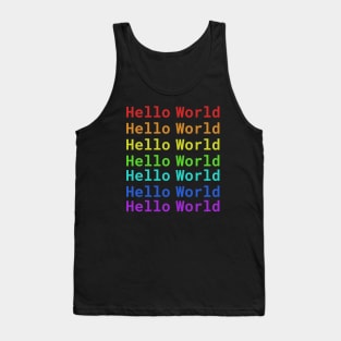 Hello World | Rainbow Tank Top